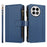 For OnePlus 13 Leather Case 9 Card Slots Zipper Wallet Stand Phone Cover with Wrist Strap - Dark Blue - 3