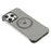 KIGC For iPhone 14 Pro Max Magnetic Case Electroplating PC + PU Phone Back Cover - Grey - 4