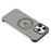 KIGC For iPhone 14 Pro Max Magnetic Case Electroplating PC + PU Phone Back Cover - Grey - 5