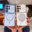For Samsung Galaxy S25 Ultra Magnetic Case Electroplating Wave Edge TPU Phone Cover Heart Pattern - Blue - 3