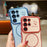 For Samsung Galaxy S25 Ultra Magnetic Case Electroplating Wave Edge TPU Phone Cover Heart Pattern - Blue - 4