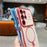 For Samsung Galaxy S24 Ultra Magnetic Case Electroplating Wave Edge TPU Phone Cover Heart Pattern - Blue - 5