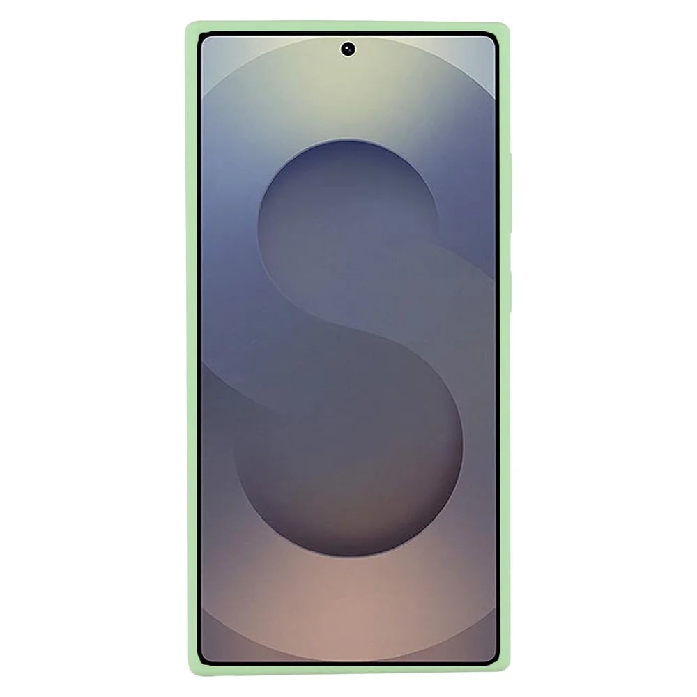 For Samsung Galaxy S25 Ultra Cell Phone Case Liquid Silicone Dropproof Cover - Green - 2