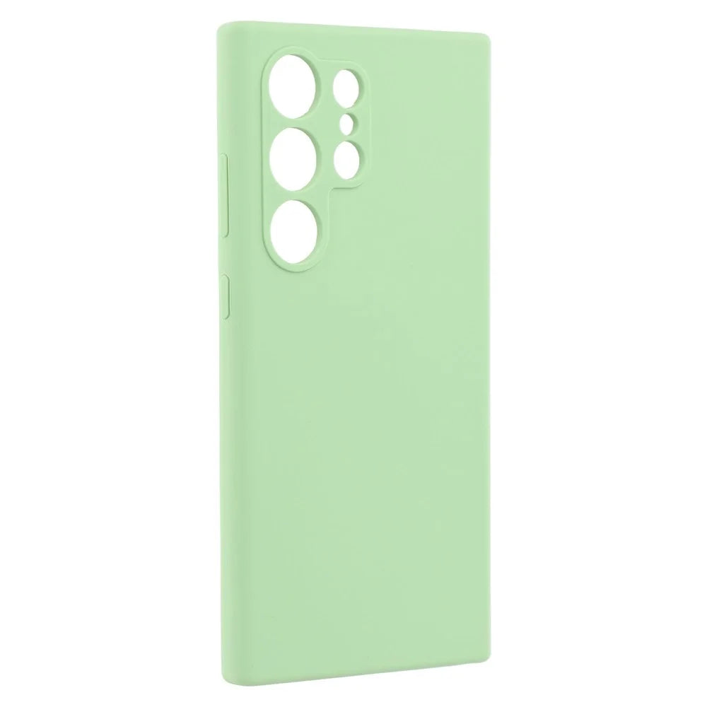 For Samsung Galaxy S25 Ultra Cell Phone Case Liquid Silicone Dropproof Cover - Green - 4