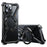 For iPhone 16 Pro Max Bumper Case Z-Shape Design Magnetic Boardless Phone Back Cover with Kickstand - Black - 1