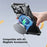 For iPhone 16 Pro Max Bumper Case Z-Shape Design Magnetic Boardless Phone Back Cover with Kickstand - Black - 4