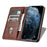 For iPhone 16 Plus Stand Case Lucky Deer Imprinted Magnetic Closure Leather Wallet Phone Cover - Brown - 2