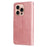 For iPhone 16 Pro Max Stand Case Lucky Deer Imprinted Magnetic Closure Leather Wallet Phone Cover - Pink - 6