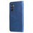 For Samsung Galaxy A55 5G Stand Case Lucky Deer Imprinted Magnetic Closure Leather Wallet Phone Cover - Blue - 6