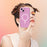 For iPhone 15 Magnetic Case Wave Edge Glitter TPU Phone Back Cover - Clear Pink - 7