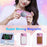 For iPhone 15 Plus Magnetic Case Wave Edge Glitter TPU Phone Back Cover - Clear Pink - 2