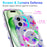 For iPhone 16 Magnetic Case Wave Edge Glitter TPU Phone Back Cover - Laser Butterfly - 5