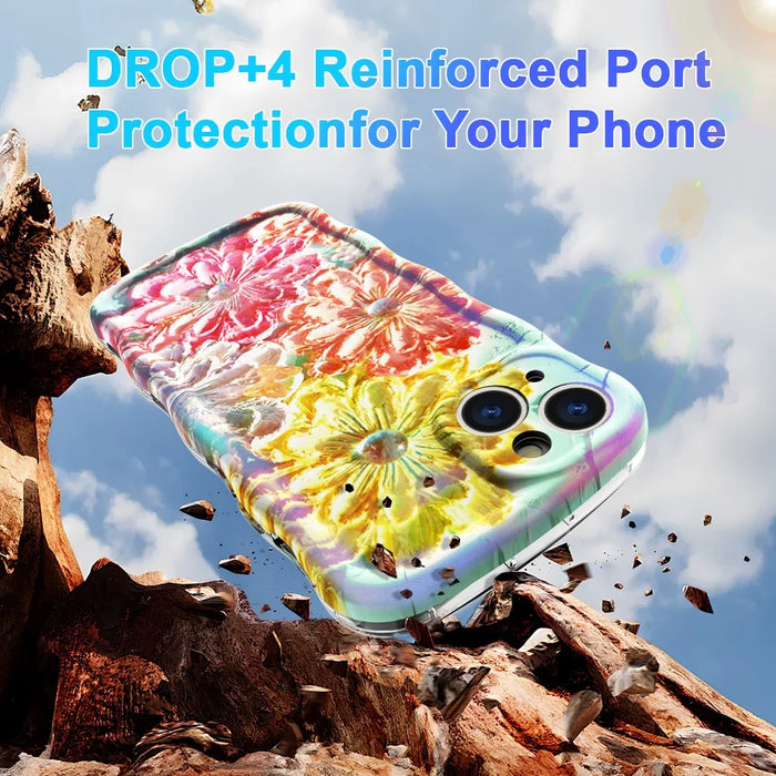For iPhone 15 Magnetic Case Wave Edge Glitter TPU Phone Back Cover - GWL10223 - 3