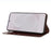 For Samsung Galaxy S25 Edge Case Crazy Horse Texture Split Leather Wallet Phone Cover - Dark Brown - 3