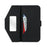 For iPhone 15 Pro Max Stand Case Cross Texture PU Leather Wallet Phone Cover with Shoulder Strap / Makeup Mirror - Black - 2