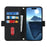 For iPhone 16 Pro Stand Case Cross Texture PU Leather Wallet Phone Cover with Shoulder Strap / Makeup Mirror - Black - 3