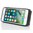 For iPhone SE (2022) / (2020) / 8 / 7 Case with Zipper Pouch / Ring Kickstand / Strap Litchi Texture PU + TPU Phone Cover - Black - 3