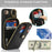 For iPhone SE (2022) / (2020) / 8 / 7 Case with Zipper Pouch / Ring Kickstand / Strap Litchi Texture PU + TPU Phone Cover - Black - 6