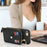For iPhone SE (2022) / (2020) / 8 / 7 Case with Zipper Pouch / Ring Kickstand / Strap Litchi Texture PU + TPU Phone Cover - Black - 7