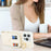 For iPhone 13 Pro Max / 12 Pro Max Case with Zipper Pouch / Ring Kickstand / Strap Litchi Texture PU + TPU Phone Cover - White - 7
