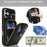 For iPhone 16 Plus Case with Zipper Pouch / Ring Kickstand / Strap Litchi Texture PU + TPU Phone Cover - Black - 7