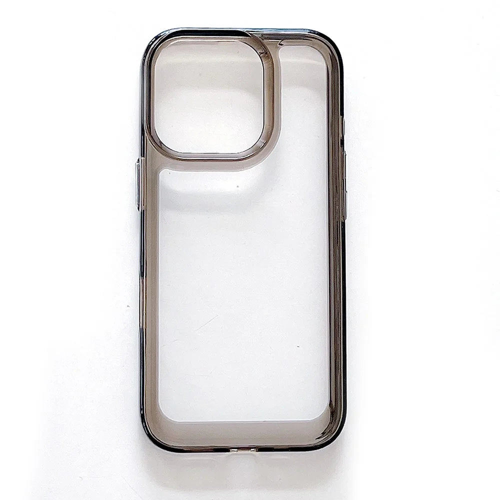 For iPhone 15 Pro Max Cell Phone Case TPU+PC 2.0mm Anti-Scratch Cover - Grey - 2