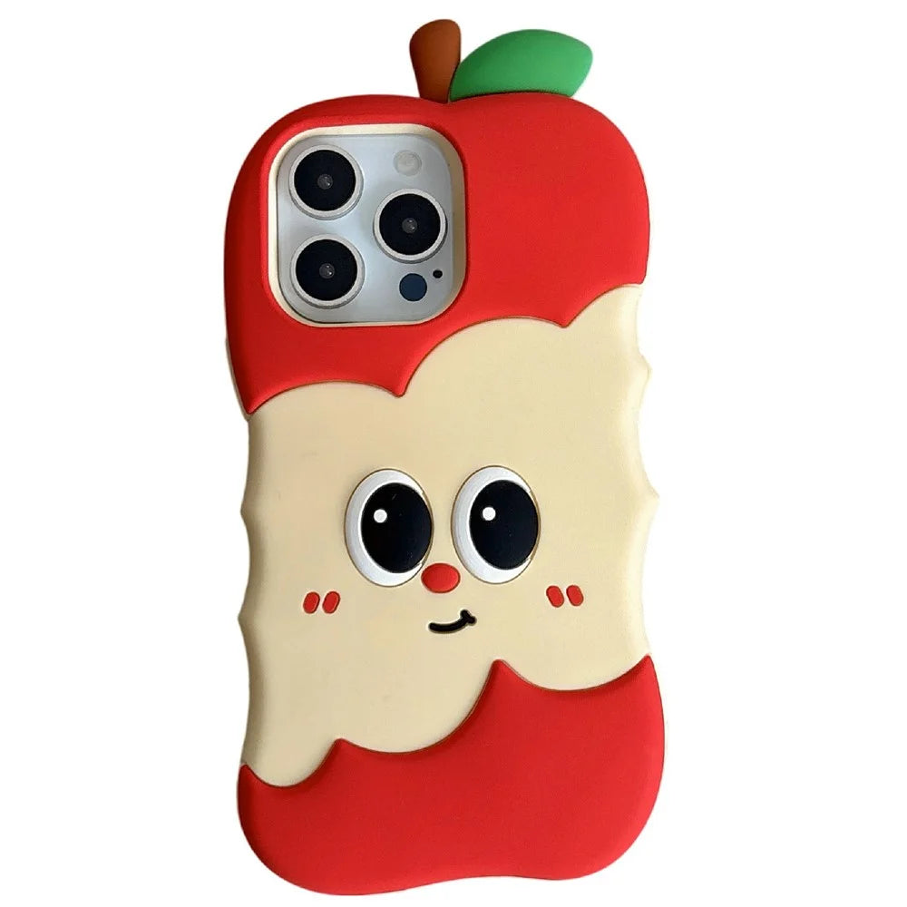 For iPhone 16 Pro Max Silicone Case Unique Apple Style Shockproof Phone Back Cover - Red - 1