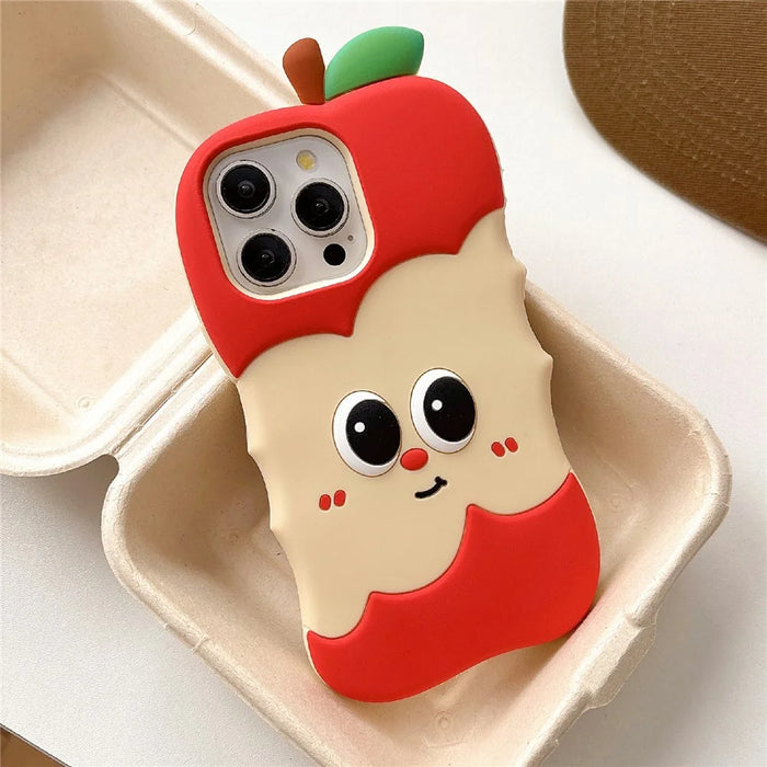 For iPhone 16 Pro Max Silicone Case Unique Apple Style Shockproof Phone Back Cover - Red - 2