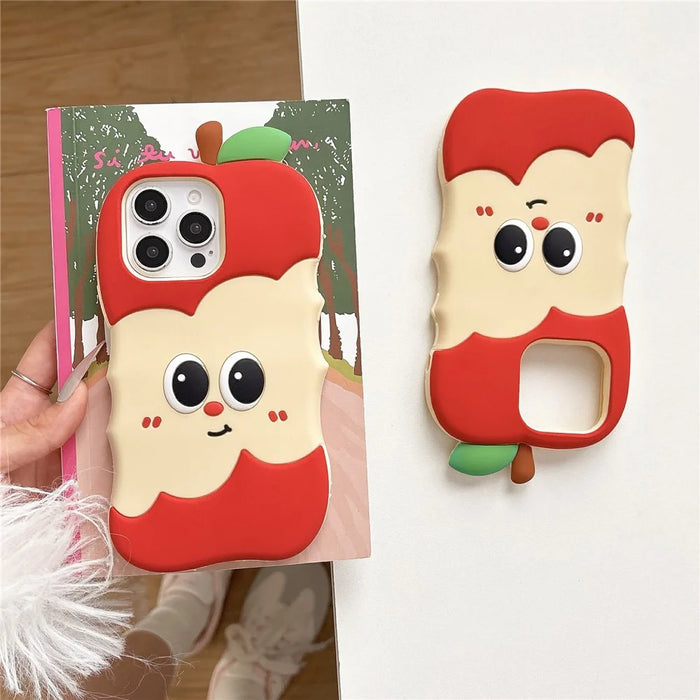For iPhone 16 Pro Max Silicone Case Unique Apple Style Shockproof Phone Back Cover - Red - 4