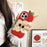 For iPhone 16 Pro Max Silicone Case Unique Apple Style Shockproof Phone Back Cover - Red - 6