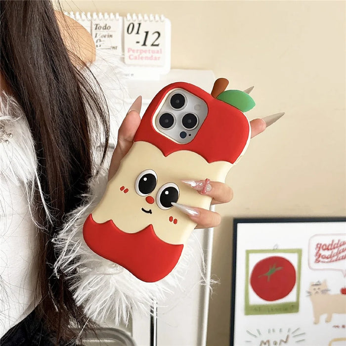 For iPhone 16 Pro Max Silicone Case Unique Apple Style Shockproof Phone Back Cover - Red - 6