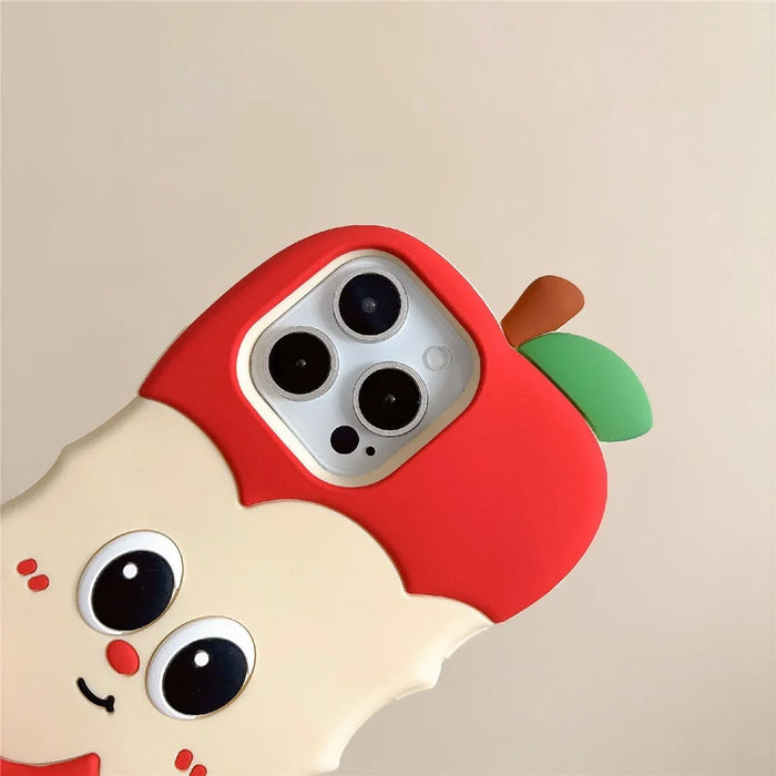 For iPhone 16 Pro Max Silicone Case Unique Apple Style Shockproof Phone Back Cover - Red - 7
