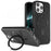 For iPhone 16 Pro Max Case Compatible with MagSafe Kickstand Carbon Fiber Texture TPU + PC Phone Cover - Black - 1