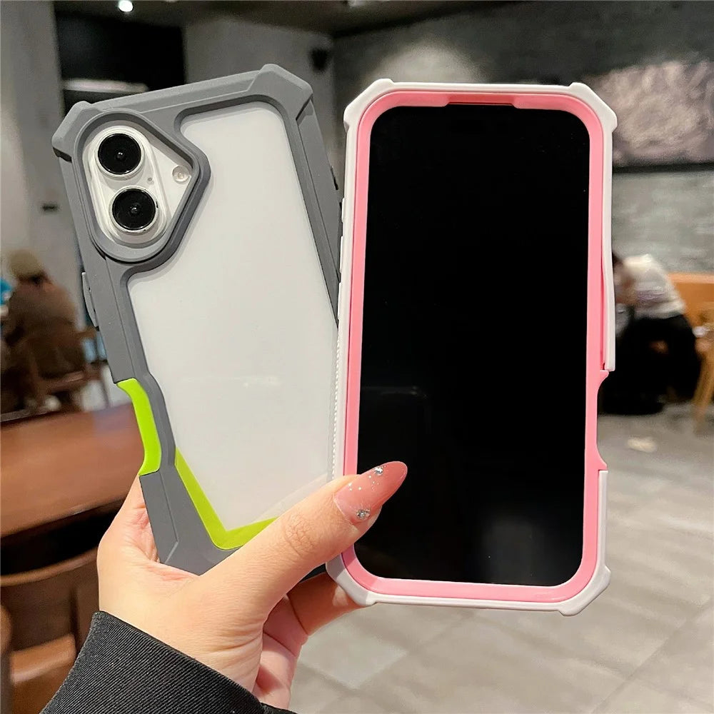 For iPhone 16 Plus Case Detachable 2 in 1 TPU + PC Shockproof Phone Back Cover - Black - 4