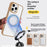 For iPhone 16 Pro Max Magnetic Case Shockproof TPU + PC Clear Back Phone Cover - Grey - 3