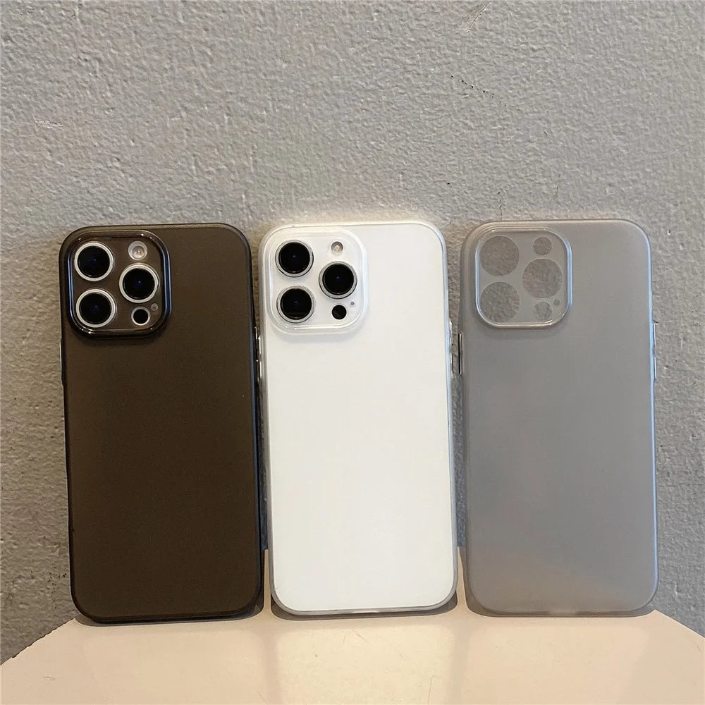 For iPhone 16 Pro Case Slim Soft TPU Phone Back Cover with Metal Buttons - Grey - 7