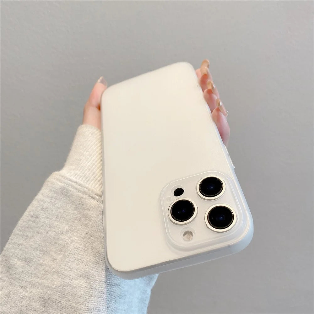 For iPhone 16 Pro Max Case Slim Soft TPU Phone Back Cover with Metal Buttons - Grey - 4