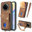 For Realme 14 Pro 5G Case with Card Holder Kickstand Leather Phone Back Cover - Brown - 1