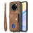For Realme 14 Pro 5G Case with Card Holder Kickstand Leather Phone Back Cover - Brown - 2