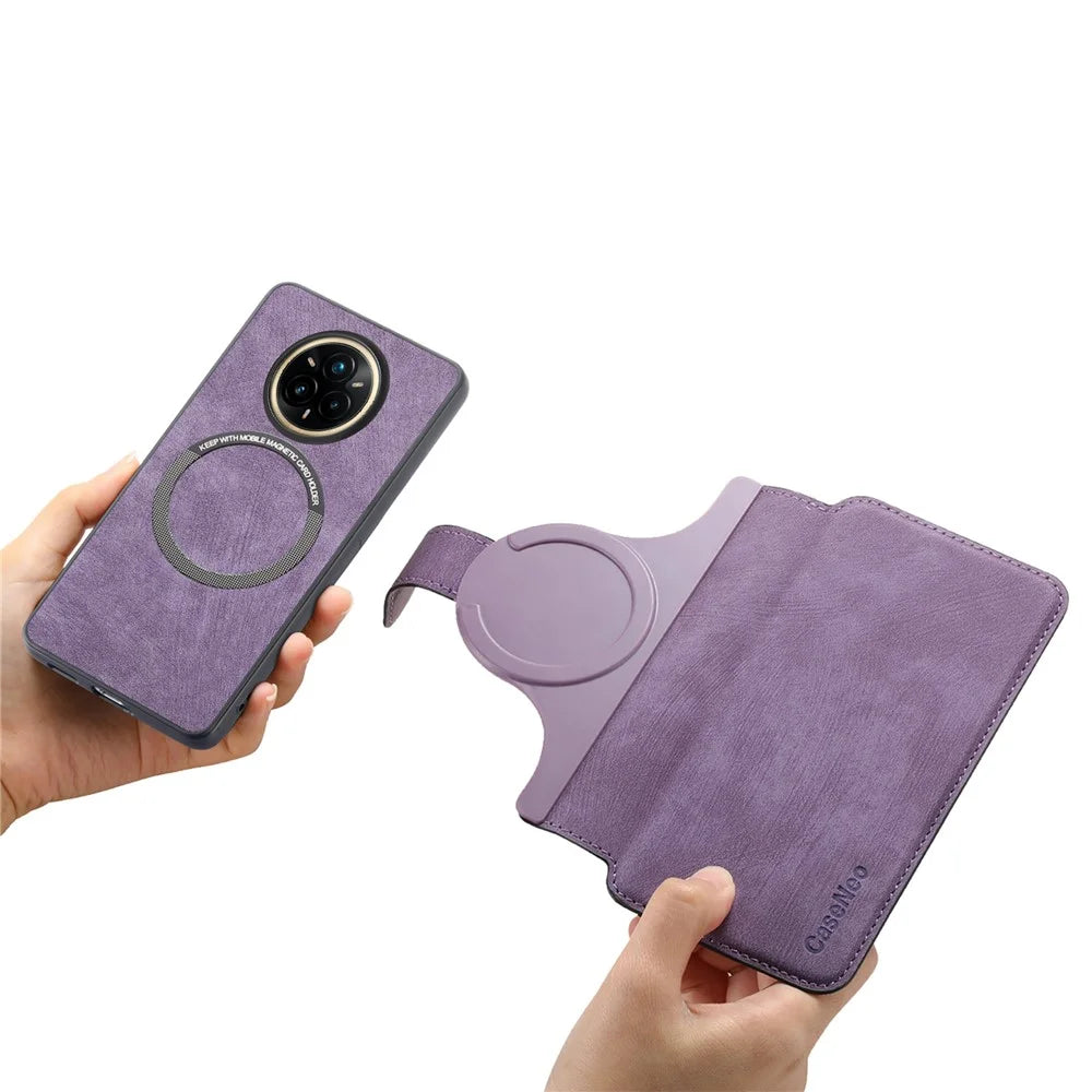 CASENEO For Realme 14 Pro+ 5G Magnetic Case  Detachable Leather Phone Wallet Cover - Purple - 6