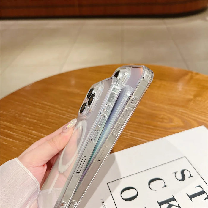 For iPhone 16 Pro Max Case Compatible with MagSafe Acrylic + TPU Gradient Phone Cover - 5