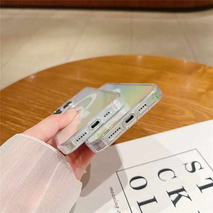For iPhone 16 Pro Max Case Compatible with MagSafe Acrylic + TPU Gradient Phone Cover - 7