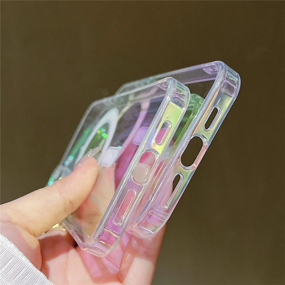 For iPhone 16 Plus Case Compatible with MagSafe Acrylic + TPU Gradient Phone Cover - 6