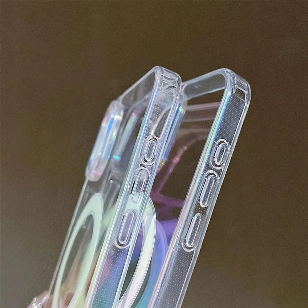 For iPhone 16 Plus Case Compatible with MagSafe Acrylic + TPU Gradient Phone Cover - 7