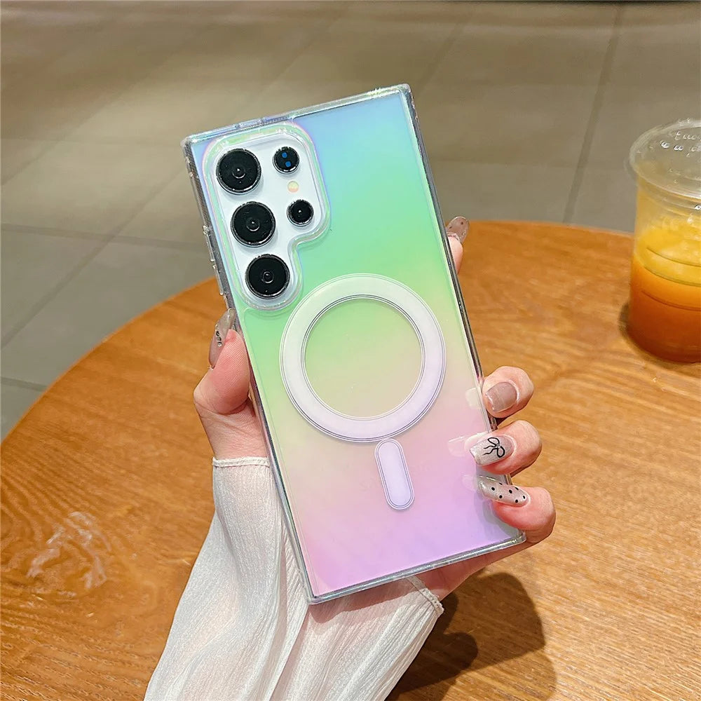 For Samsung Galaxy S24 Ultra Magnetic Case Acrylic + TPU Gradient Phone Cover - 2