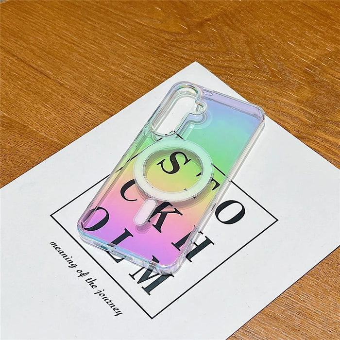 For Samsung Galaxy A56 5G Magnetic Case Acrylic + TPU Gradient Phone Cover - 5