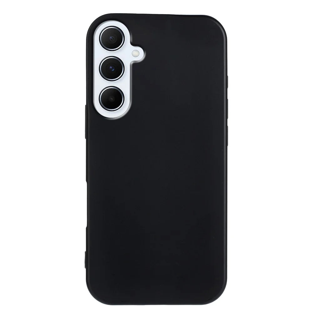 For Samsung Galaxy A56 5G TPU Case Soft Matte Anti-fingerprint Phone Back Cover - Black - 3