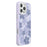 JAUCASE For iPhone 16 Pro Magnetic Case Glitter Flower Pattern PU + TPU + PC Phone Back Cover - Purple - 1