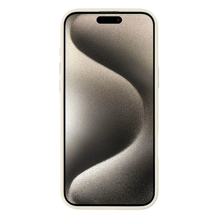 JAUCASE For iPhone 15 Pro Magnetic Case Glitter Flower Pattern PU + TPU + PC Phone Back Cover - White - 2