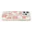 JAUCASE For iPhone 15 Pro Magnetic Case Glitter Flower Pattern PU + TPU + PC Phone Back Cover - White - 3